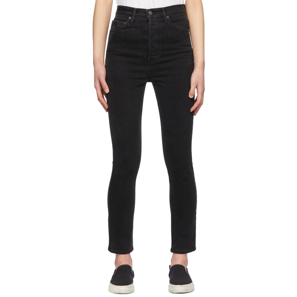 GRLFRND Reed Skinny Jeans High Rise Stretchy Denim Faded Worn Look Sz 26